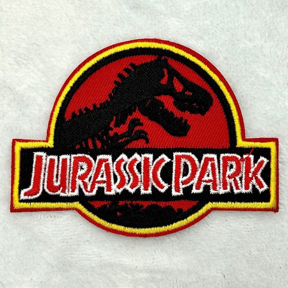 Jurassic Patch Classic Logo 3.75" Patch Red Black - Picture 1 of 2
